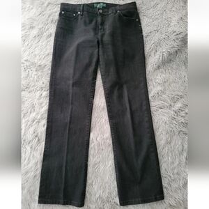Vintage Lauren Ralph Lauren Black Classic Straight Jeans 90s Y2k 8 Cotton Relaxe
